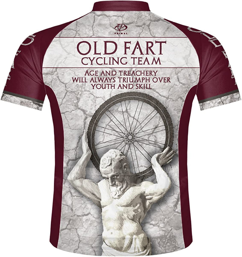 Primal Wear Old Fart Atlas Cycling Jersey Men'S Short Sleeve Sporting Goods > Outdoor Recreation > Cycling > Cycling Apparel & Accessories Primal Wear   
