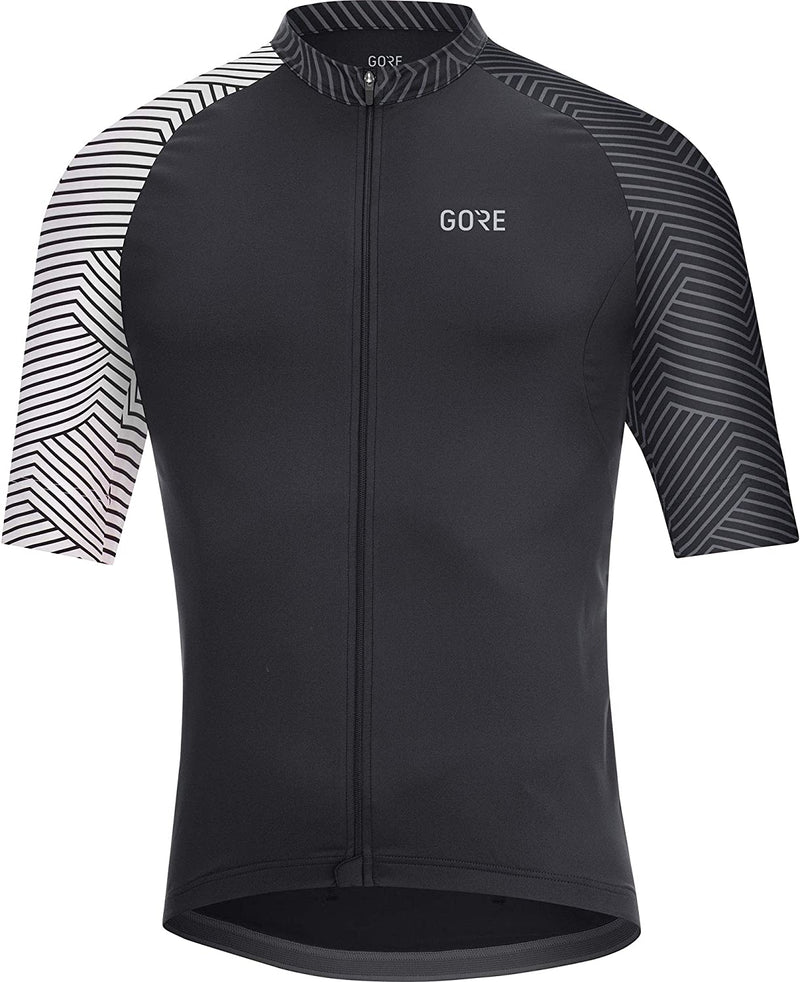 GORE WEAR Men'S Short Sleeve Cycling Jersey, C5, Sphere Blue/White Sporting Goods > Outdoor Recreation > Cycling > Cycling Apparel & Accessories Gore Bike Wear Black/White Large 