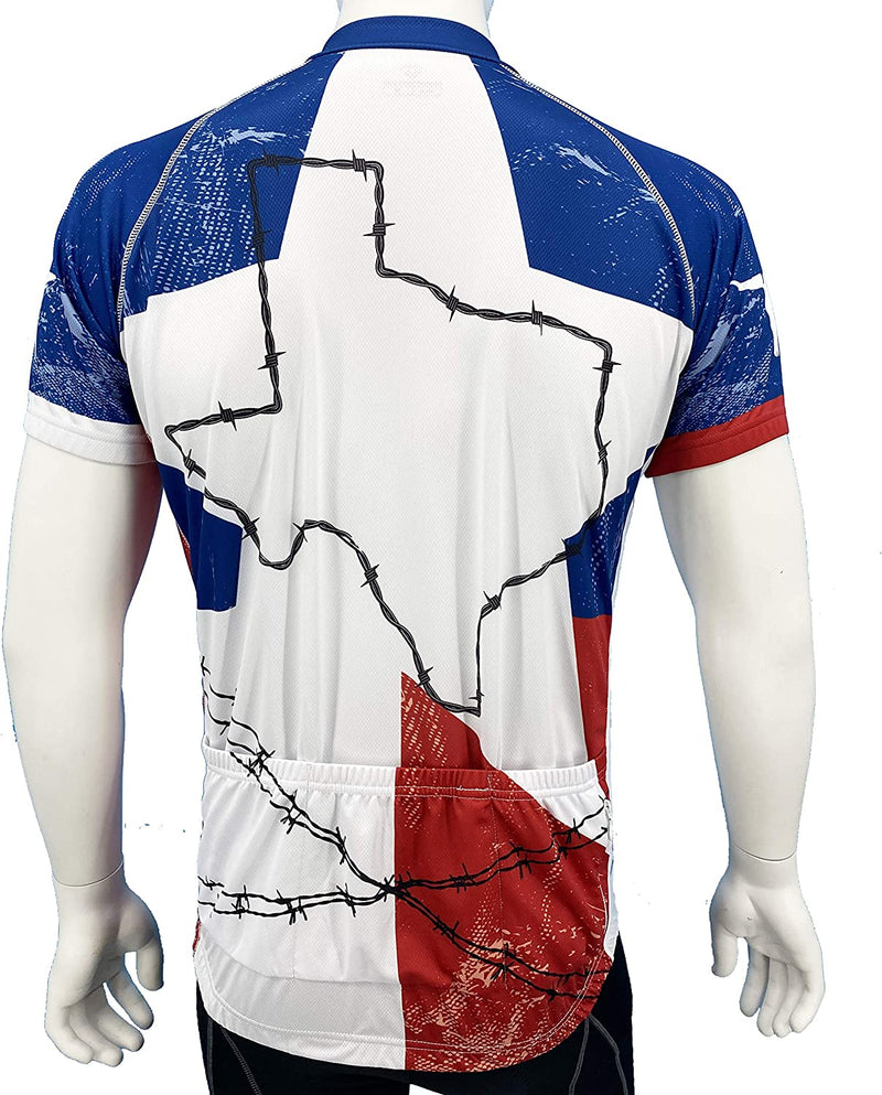 PEAK 1 SPORTS Texas Lone Star Men'S Cycling Jersey Sporting Goods > Outdoor Recreation > Cycling > Cycling Apparel & Accessories Peak 1 Sports   