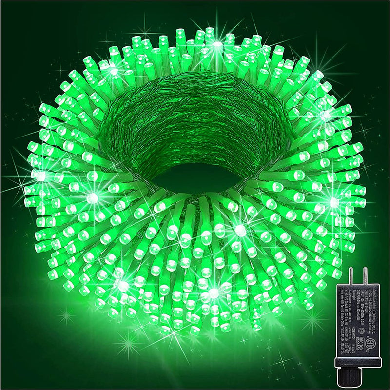 Hometimes 500 LED Christmas String Lights, 197 FT Connectable Waterproof String Lights Green Wire with 8 Modes, Xmas Vintage Decorations for Indoor Outdoor Party Yard Garden Decor (Blue) Home & Garden > Lighting > Light Ropes & Strings Hometimes 197ft 500 LED Clear Wire Green 