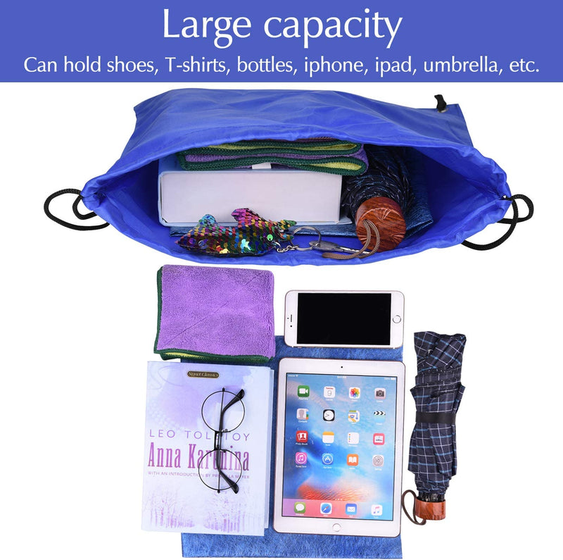 FEPITO 16 Pack Drawstring Bags String Backpack Bulk Sack Cinch Bag Sport Bags for Gym Traveling Home & Garden > Household Supplies > Storage & Organization FEPITO   
