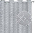 Ombre Blackout Curtains 84 Inches Long Damask Patterned Grommet Curtain Panels Grey Gradient Window Treatments Thermal Insulated Window Drapes for Bedroom Living Room(Grey, 2 Panels/ 52X84 Inch) Home & Garden > Decor > Window Treatments > Curtains & Drapes BLEUM CADE Diamond-grey 52''W x 84''L 