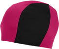 Swim Cap Comfortable Stretch/Spandex - Kids/Adults - Fits Kids with All Hair Length and Adult Short Hair Sporting Goods > Outdoor Recreation > Boating & Water Sports > Swimming > Swim Caps Abstract 602TONE - PINK & BLACK  