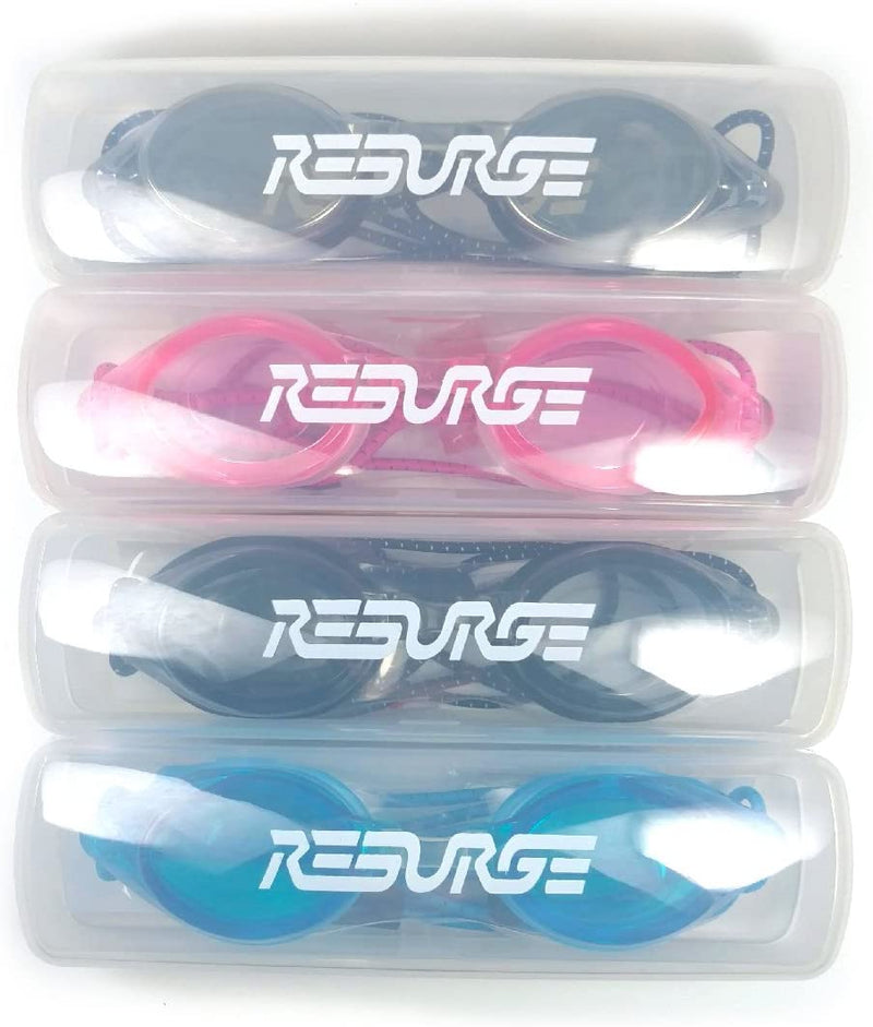 Resurge Sports anti Fog Racing Swimming Goggles with Quick Adjust Bungee Strap