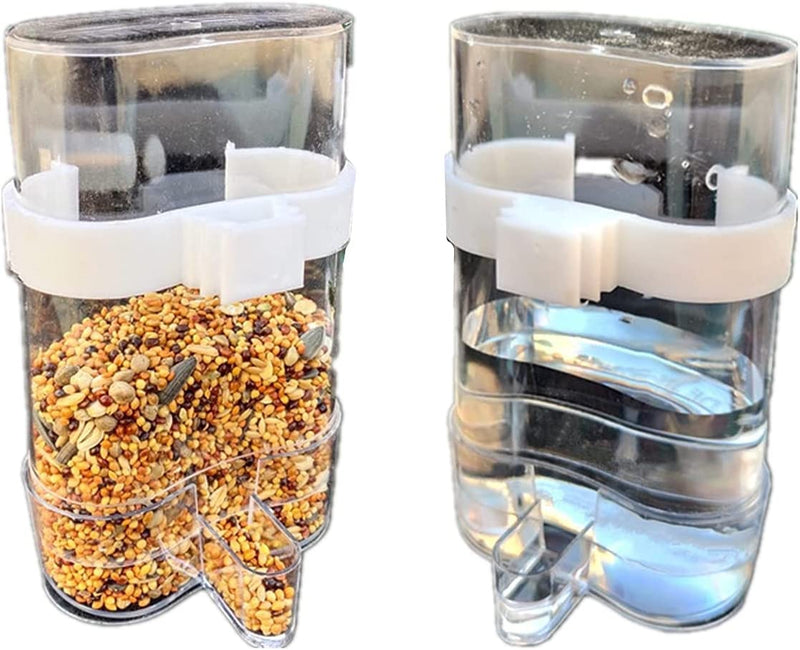 Doublewood 2Pcs Parrot Water Dispenser,No-Mess Parakeet Feeder,Parakeet Waterer,Cockatiel Cage Accessories,Automatic Feeding for Budgies,Finch and Other Bird Animals & Pet Supplies > Pet Supplies > Bird Supplies > Bird Cage Accessories > Bird Cage Food & Water Dishes DoubleWood   