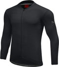 Santic Men'S Cycling Jersey Long Sleeve UV Sun Protection UPF 50+ Reflective Full Zipper Biking Jersey Shirts with Pockets Sporting Goods > Outdoor Recreation > Cycling > Cycling Apparel & Accessories Santic Black-3178 Large 