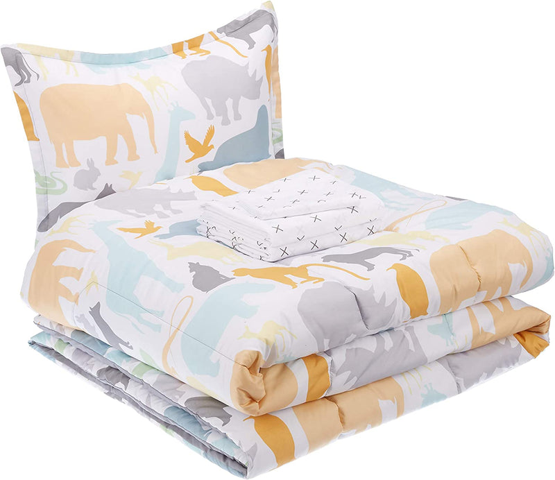 Kids Easy-Wash Microfiber Bed-In-A-Bag Bedding Set - Twin, Animal Safari Home & Garden > Linens & Bedding > Bedding KOL DEALS   