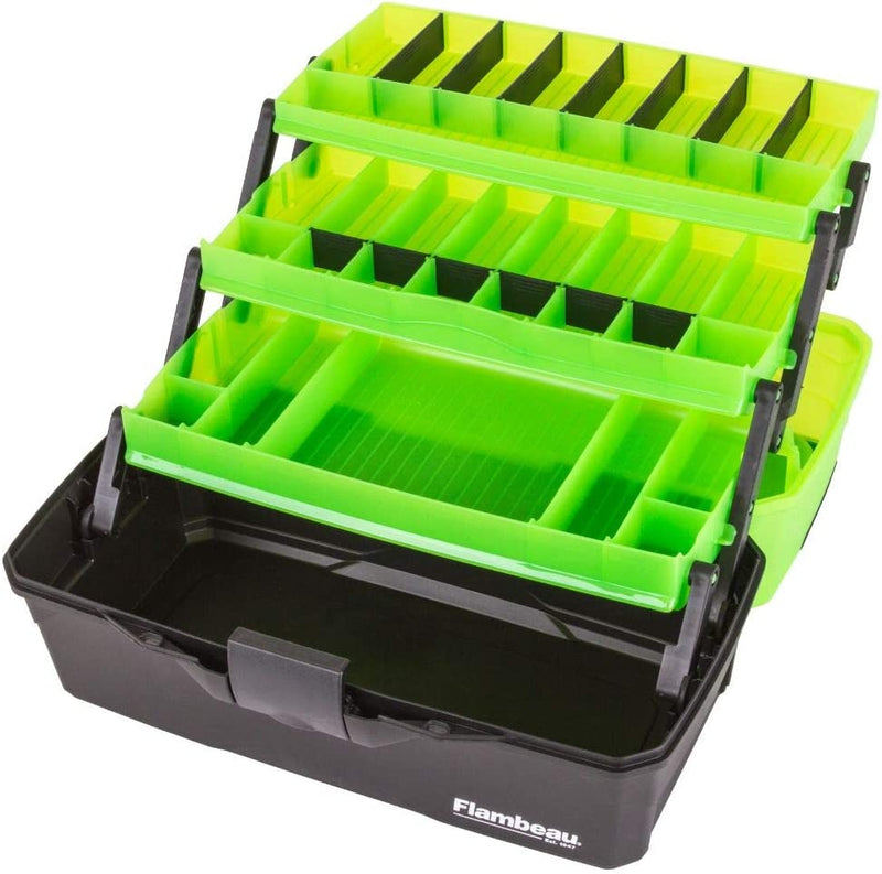 Flambeau Outdoors 6383FG 3-Tray Classic Tray Tackle Box, Portable Tackle Organizer, Frost Green/Black Sporting Goods > Outdoor Recreation > Fishing > Fishing Tackle Flambeau Inc.   