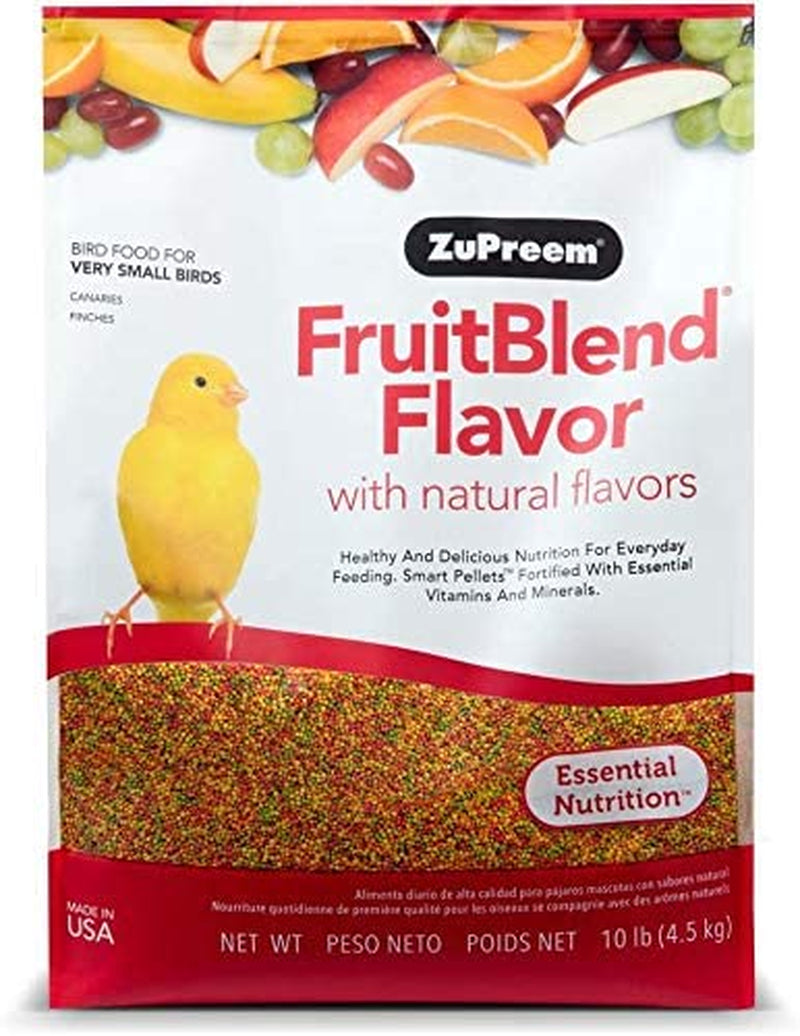 Zupreem Fruitblend Flavor Pellets Bird Food for Very Small Birds, 2 Lb - Daily Blend Made in USA for Canaries, Finches Animals & Pet Supplies > Pet Supplies > Bird Supplies > Bird Food ZuPreem FruitBlend 10 Pound (Pack of 1) 