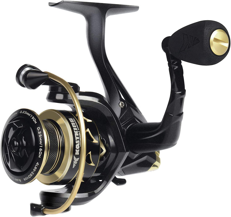 Kastking Valiant Eagle Gold Spinning Reel - 6.2:1 High-Speed Gear Ratio, Freshwater and Saltwater Fishing Reel, Faster Line Retrieve, Braid Ready Spool, 7+1 Shielded Stainless Steel Ball Bearings