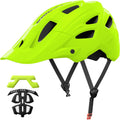 Extremus Aerolander Mountain Bike Helmet, Certified Bike Helmets for Adults Men Women, One-Piece Construction Road Cycling Helmet, MTB Lightweight Bicycle Helmet with Visor & Safety Rear Light Sporting Goods > Outdoor Recreation > Cycling > Cycling Apparel & Accessories > Bicycle Helmets Extremus Fluorescent Green M/L( 23-24in/58-61CM) 