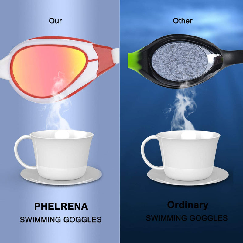 PHELRENA Swim Goggles, anti Fog,No Leaking,Uv Protection,Shatter-Proof, Clear Wide Vision Triathlon Swim Goggles Sporting Goods > Outdoor Recreation > Boating & Water Sports > Swimming > Swim Goggles & Masks MAI SI TE   