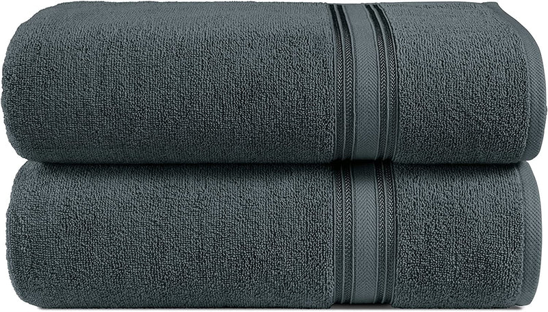 Luxurious 16 Piece 600 GSM 100% Combed Cotton Bath Towels Sets for Bathroom, Premium Quality Bathroom Towel Sets, Absorbent,Towels Large Bathroom (4 Bath Towels, 4 Hand Towels, 8 Wash Cloths) - Black Home & Garden > Linens & Bedding > Towels Chateau Home Collection Grey Set of 2 Bath Sheets 