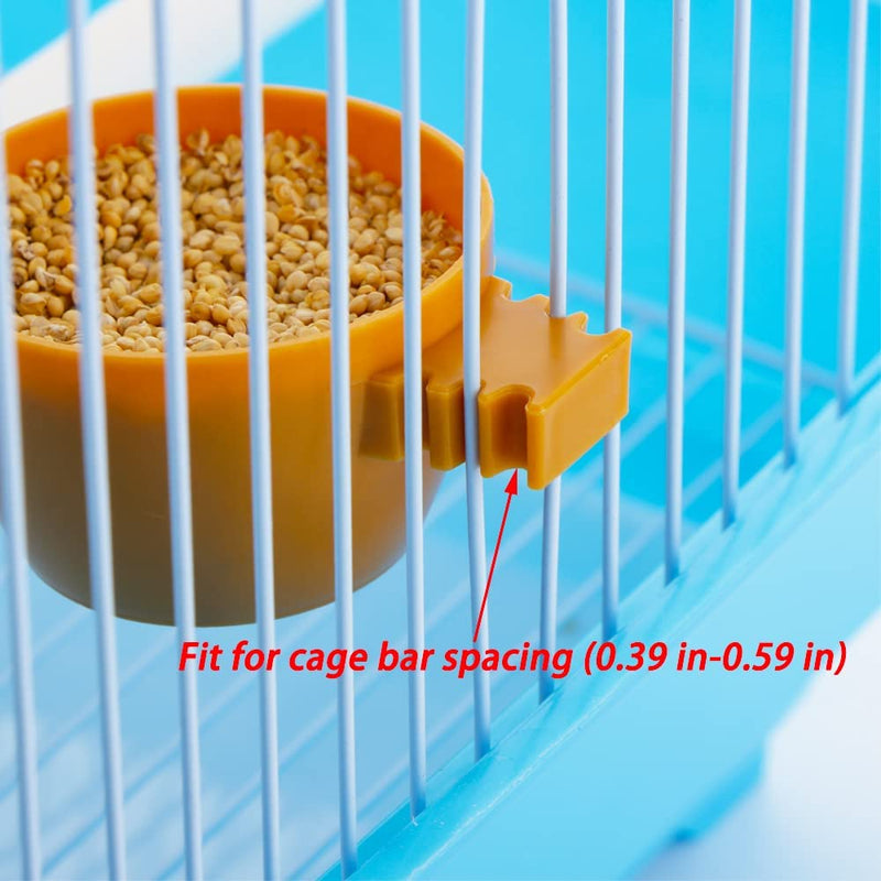 8 Pcs Small Bird Plastic Feeder Parrot Small Food Water Bowl Cage Sand Cup Feeding Holder (Yellow) Animals & Pet Supplies > Pet Supplies > Bird Supplies > Bird Cage Accessories > Bird Cage Food & Water Dishes DQITJ   