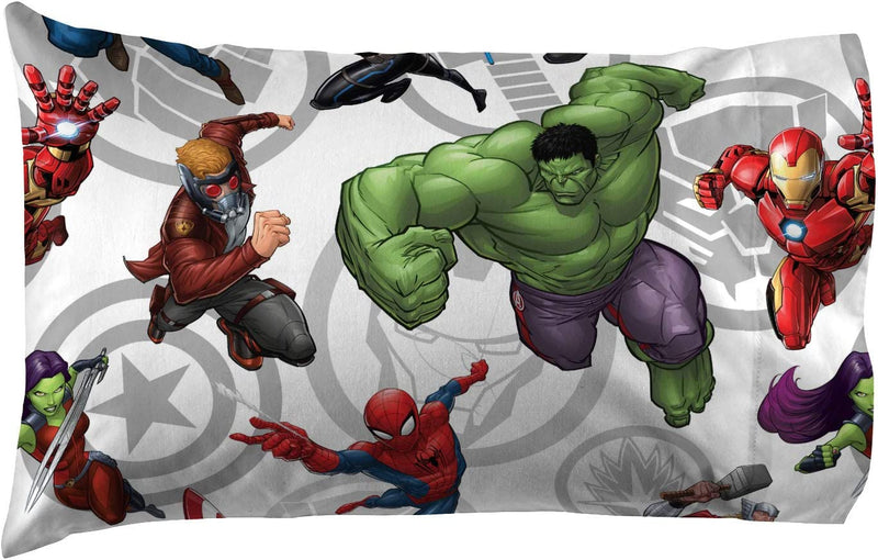 Jay Franco Marvel Avengers Marvel Team Twin Sheet Set - Super Soft and Cozy Kid’S Bedding - Fade Resistant Polyester Microfiber Sheets (Official Marvel Product) Home & Garden > Linens & Bedding > Bedding Jay Franco   