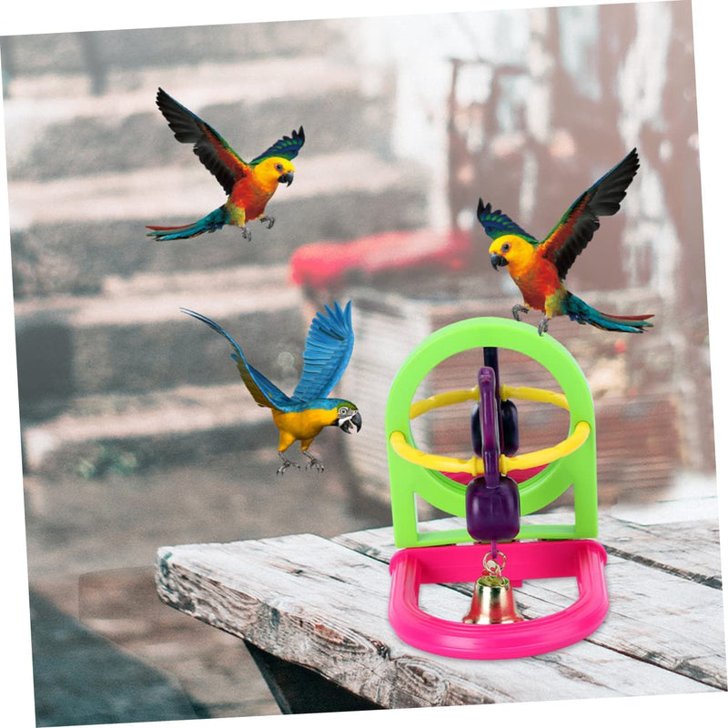 Balacoo 2Pcs Training Stand Plastic Perch Cage Wear-Resistant Accessory Standing Rack Delicate with Mirror Interesting Parrot Bird Animals & Pet Supplies > Pet Supplies > Bird Supplies > Bird Cages & Stands Balacoo   