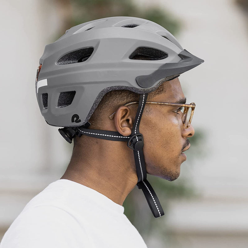 Retrospec Lennon Bike Helmet with LED Safety Light Adjustable Dial & Removable Visor - Adjustable Bicycle Helmet for Adult Men & Women