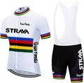 Cycling Jersey Men Set Bib Shorts Set Summer Mountain Bike Bicycle Suit Anti-Uv Bicycle Team Racing Uniform Clothes Sporting Goods > Outdoor Recreation > Cycling > Cycling Apparel & Accessories X-CQREG White X-Large 