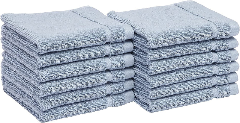 Cotton Bath Towels, Made with 30% Recycled Cotton Content - 2-Pack, White Home & Garden > Linens & Bedding > Towels KOL DEALS Blue Washcloths 