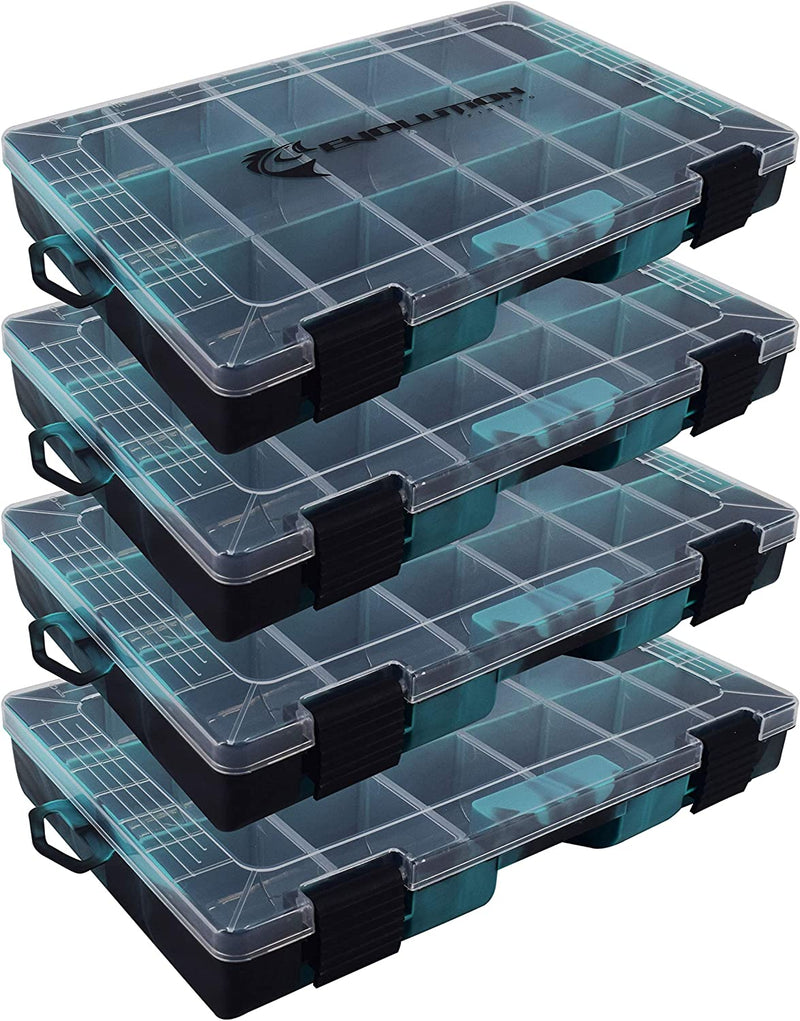Evolution Outdoor 3600 Drift Series Fishing Tackle Tray – Colored Tackle Box Organizer with Removable Compartments, Clear Lid, 2 Latch Closure, Utility Box Storage Sporting Goods > Outdoor Recreation > Fishing > Fishing Tackle Evolution Outdoor   