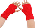 Gloves Mittens Women Women Fashion Knitted Plush Twist Windproof Warm Thickened Gloves Mittens Combo with Pocket