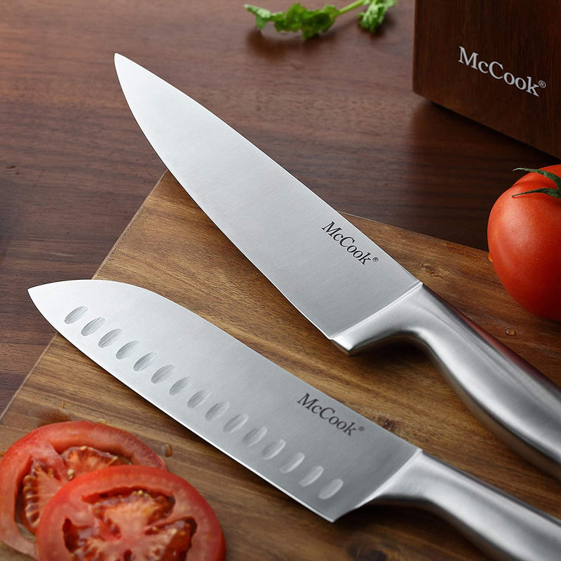Mccook® MC35 Knife Sets with Built-In Sharpener,11 Pieces German Stainless Steel Hollow Handle Kitchen Knives Set in Acacia Block Home & Garden > Kitchen & Dining > Kitchen Tools & Utensils > Kitchen Knives McCook   