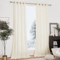 NICETOWN Blue Velvet Curtains 84 Inches, Media Movie Theater Room Decor, Sound Reducing Heavy Matt Grommet Top Solid Room Darkening Drapes for Bedroom (Set of 2, W52Xl84 Inches) Home & Garden > Decor > Window Treatments > Curtains & Drapes NICETOWN Ivory W52" x L84" 