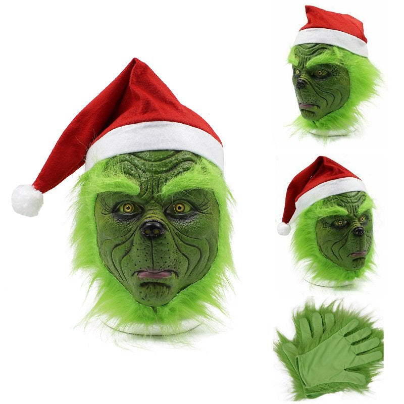 Cooltop Santa Claus Costume How to Stole Christmas Cosplay Costumes Mask for Xmas Party Apparel & Accessories > Costumes & Accessories > Masks Cooltop Mask  