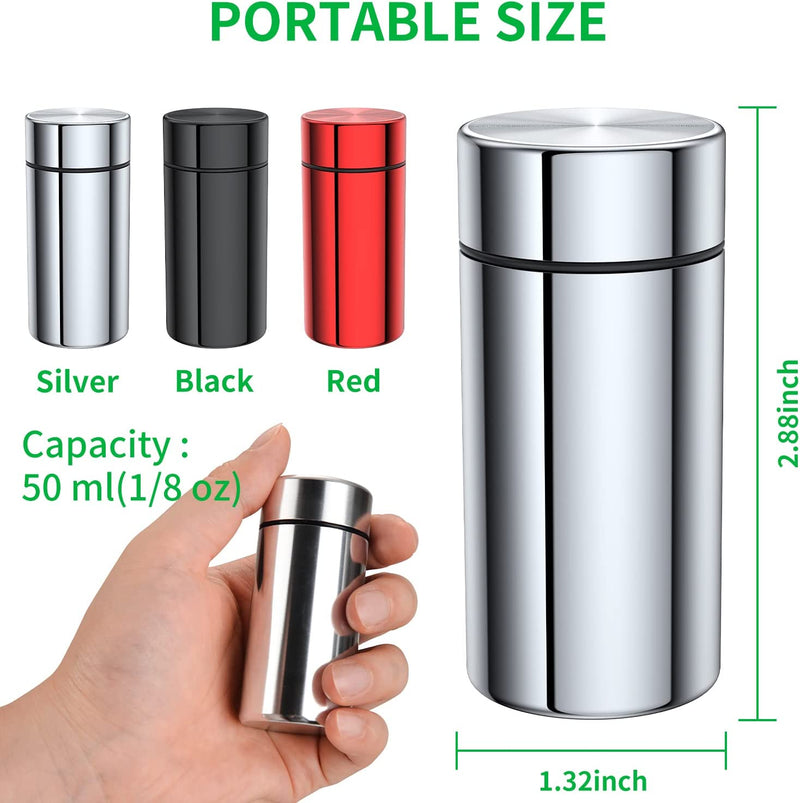 Portable Aluminum Storage Jar 3-Pack,Airtight Smell Proof Container , Metal Waterproof Small Bottle Multipurpose Container for Coffee & Teas, Herb Spices Container Screw-Top Lid Lock Odor Home & Garden > Decor > Decorative Jars TecQach   