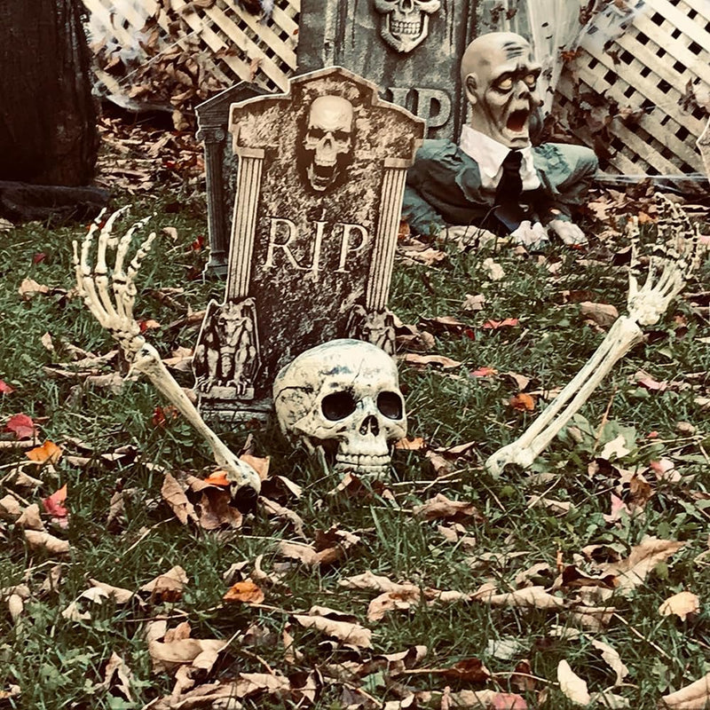 AISENO Realistic Skeleton Stakes Halloween Decorations for Lawn Stakes Garden Halloween Skeleton Decoration  AISENO   