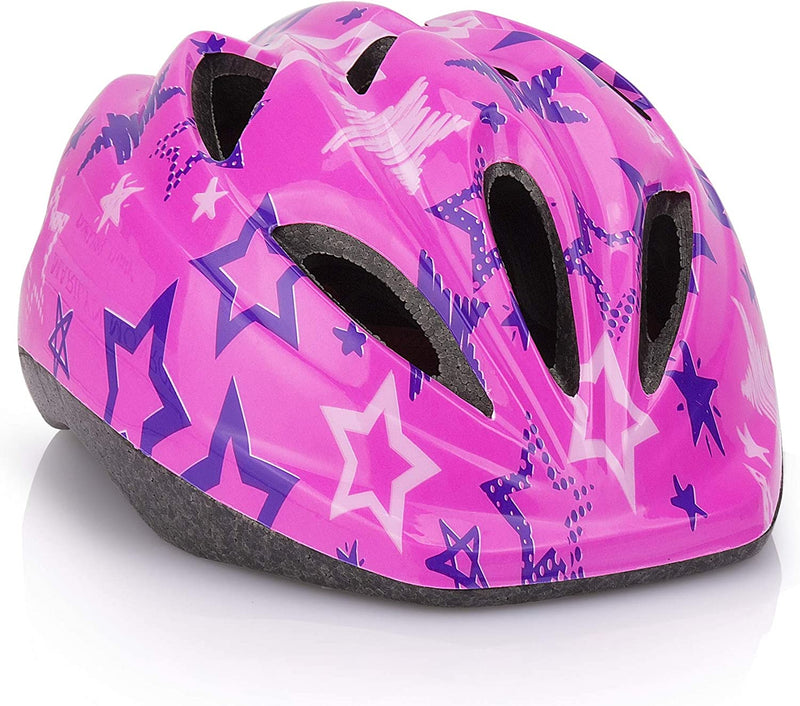 Kid Bicycle Helmets, LX LERMX Kids Bike Helmet Ages 5-14 Adjustable from Toddler to Youth Size, Durable Kids Bike Helmet with Fun Designs for Boys and Girls Sporting Goods > Outdoor Recreation > Cycling > Cycling Apparel & Accessories > Bicycle Helmets LX LERMX Pink  
