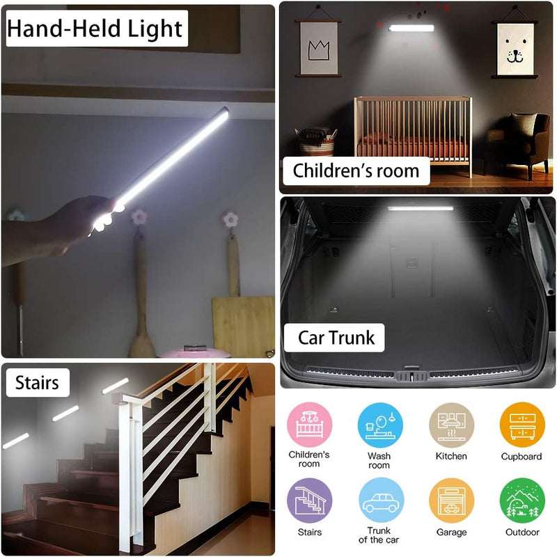 Under Cabinet Lights,Usb Rechargeable Kitchen Cupboard Night Light,54-Led Battery Operated under Counter Closet Lighting,Motion Detector Night Light,Wireless Magnetic Motion Activated Light-2Pack Home & Garden > Lighting > Night Lights & Ambient Lighting YQKJ-closet lights   