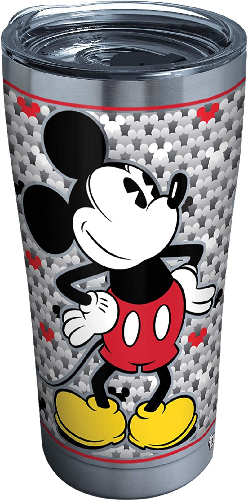 Tervis 1292884 Disney-Mickey Mouse Tumbler with Clear and Black Hammer Lid, 20 Oz Stainless Steel, Silver Home & Garden > Kitchen & Dining > Tableware > Drinkware Tervis Tumbler Company 20oz  