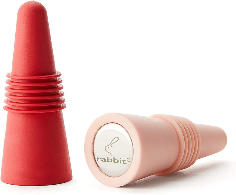 Rabbit Bottle Stoppers, Set of 4, Multicolor Home & Garden > Kitchen & Dining > Barware Lifetime Brands Inc Pink  