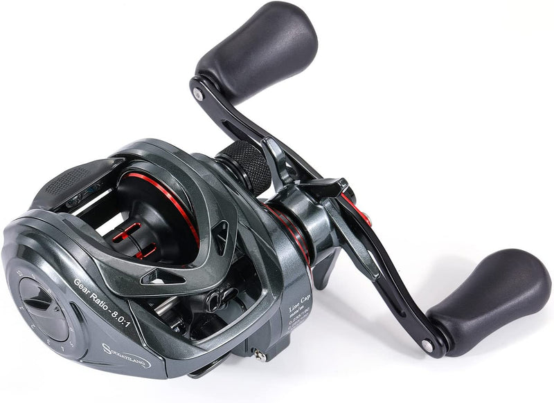 Sougayilang Baitcasting Fishing Reel, 8:1 High Speed Gear Ratio Super Smooth and Powerful Low Profile Baitcaster Reel with Maganic Brake System for Freshwater,Saltwater Best Gifts Sporting Goods > Outdoor Recreation > Fishing > Fishing Reels Sougayilang   