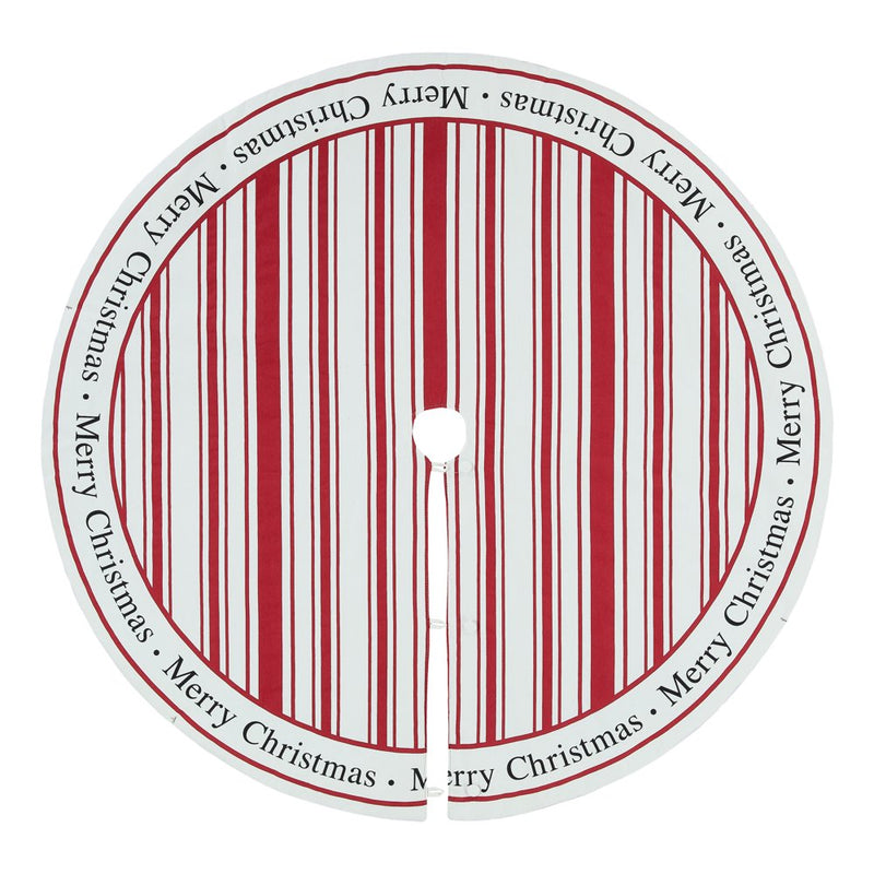 Holiday Time Red and White Striped Christmas Tree Skirt, 56" Home & Garden > Decor > Seasonal & Holiday Decorations > Christmas Tree Skirts Holiday Time   