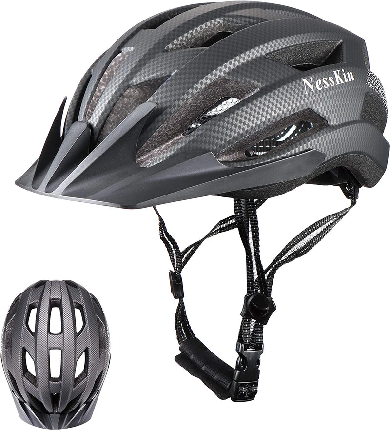 NESSKIN Adult/Teen Adjustable Cycling Helmet for Men/Women City Commuter/Mountain Bike with Detachable Visor Sporting Goods > Outdoor Recreation > Cycling > Cycling Apparel & Accessories > Bicycle Helmets NESSKIN   