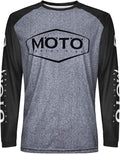 Men'S Mountain Bike Shirts Long Sleeve MTB Off-Road Motocross Jersey Quick Dry&Moisture-Wicking Sporting Goods > Outdoor Recreation > Cycling > Cycling Apparel & Accessories Wisdom Leaves Black-grey Large 