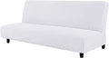 CHUN YI Stretch Armless Sofa Slipcover Elastic Fitted Full Folding Futon Cover without Armrests with Elastic Bottom for Kids, Removable Machine Washable Furniture Sofa for Futon Couch (Sand) Home & Garden > Decor > Chair & Sofa Cushions CHUN YI White  