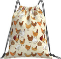 Hitamus a Brood of Chickens Drawstring Backpack for Men & Women,Waterproof String Bag Nylon Gym Sport Traveling Sackpack Cinch One Size Home & Garden > Household Supplies > Storage & Organization Hitamus A Brood of Chickens  