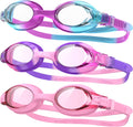 Findway Kids Swim Goggles, 2 Pack Kids Swimming Goggles Anti-Fog No Leaking Girls Boys for Age 3-10 Sporting Goods > Outdoor Recreation > Boating & Water Sports > Swimming > Swim Goggles & Masks findway 3 Pack-pink/Purple/Cyan  
