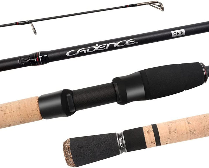 Cadence Spinning Rod,Cr5-30 Ton Carbon Casting and Ultralight Fishing Rod,Fuji Reel Seat,Durable Stainless Steel Heat Dissipation Ring Line Guides with Sic Inserts,Strongest and Sensitive Action Rods