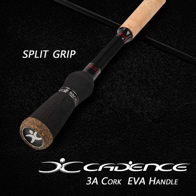 Cadence Spinning Rod,Cr5-30 Ton Carbon Casting and Ultralight Fishing Rod,Fuji Reel Seat,Durable Stainless Steel Heat Dissipation Ring Line Guides with Sic Inserts,Strongest and Sensitive Action Rods