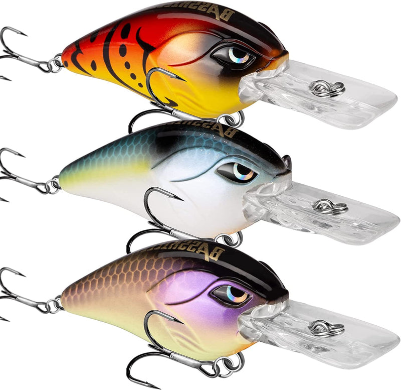 Basskiller Crankbaits Bass Lures 2.36In, Square Bill Crankbait, Bass Fishing Lure, Floating Erratic Action Muskie Fishing Lures，3D Eyes Fishing Gear Trout Lure for Shallow Water，Freshwater，Saltwater Sporting Goods > Outdoor Recreation > Fishing > Fishing Tackle > Fishing Baits & Lures Basskiller 2.36in, 53/100oz  