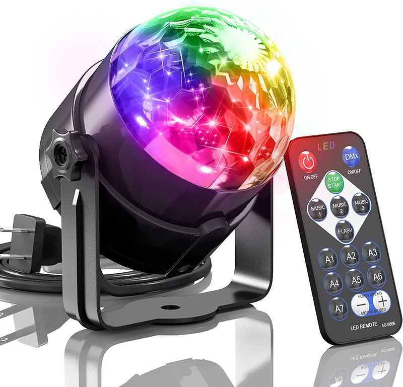 Caivimvn Disco Ball, Disco Ball Light Sound Activated Party Lights with Remote Control Dj Lights, 7 Color Modes Disco Light for Home Room Dance Parties Birthday DJ Bar Pub Club Karaoke Xmas Wedding Home & Garden > Pool & Spa > Pool & Spa Accessories Shenzhen Emerson Laser Science & Technology Co.,Ltd.   