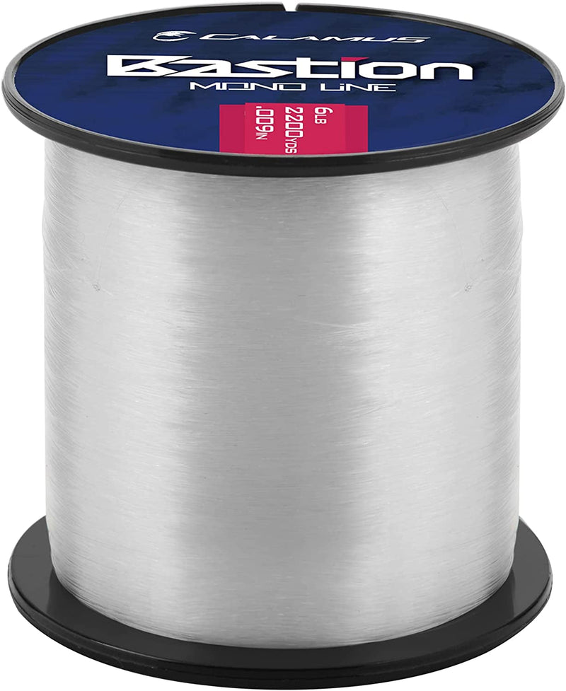 Calamus Bastion Monofilament Fishing Line - Strong Abrasion Resistant Mono Line - Superior Nylon Material Mono Fishing Line for Freshwater and Saltwater Fishing Sporting Goods > Outdoor Recreation > Fishing > Fishing Lines & Leaders Calamus Clear 15LB/1000Yards (1/4LB Spool) 