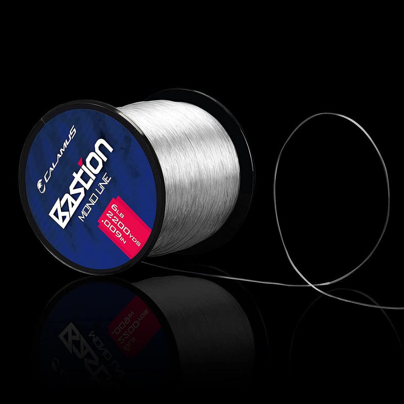 Calamus Bastion Monofilament Fishing Line - Strong Abrasion Resistant Mono Line - Superior Nylon Material Mono Fishing Line for Freshwater and Saltwater Fishing