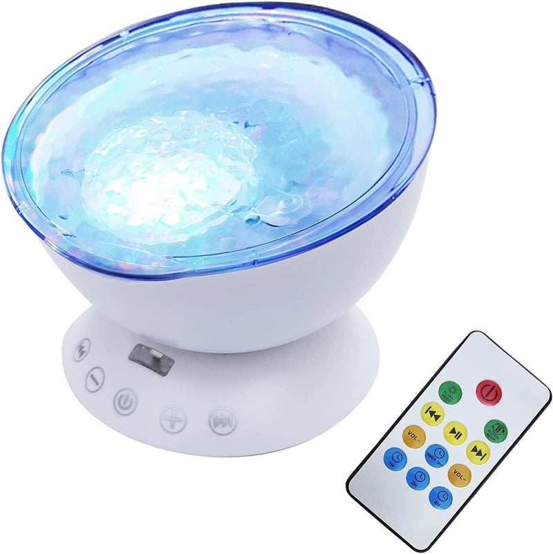Calming Ocean Wave Projector - Music - AUX – Bedroom Room Decor - LED Night Light Water Lamp Home & Garden > Pool & Spa > Pool & Spa Accessories Royalin   