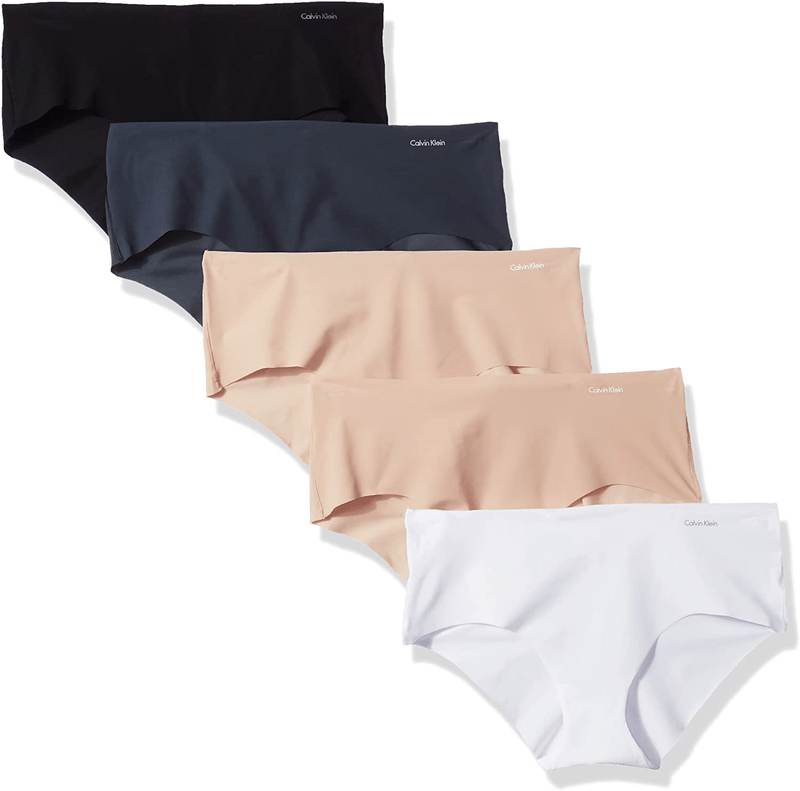 Calvin Klein Women's Invisibles Hipster Multipack Panty Apparel & Accessories > Clothing > Underwear & Socks > Underwear Calvin Klein Black/Speakeasy/White/Light Caramel/Light Caramel 5 Small