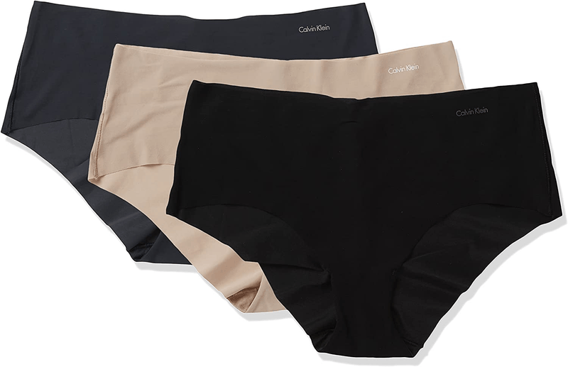 Calvin Klein Women's Invisibles Hipster Multipack Panty Apparel & Accessories > Clothing > Underwear & Socks > Underwear Calvin Klein Black/Light Caramel/Speakeasy 3 Small